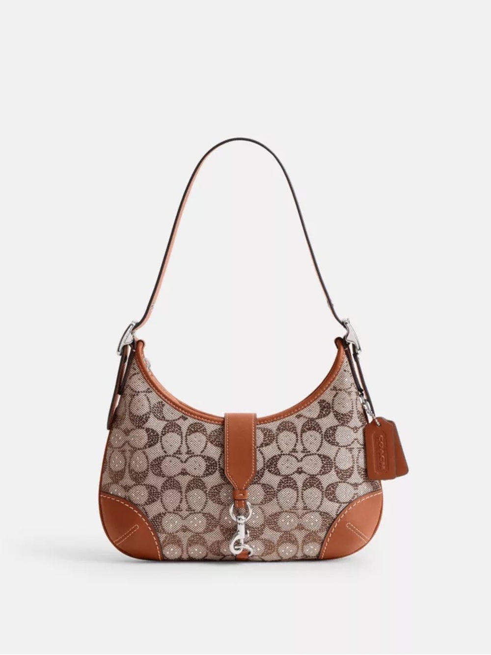 Coach Crystal Signature Hamptons Hobo Shoulder Bag *RARE*